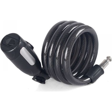antivol de 120 cm de long - refermable facilement sans clé - cadenas pour vélo avec fixation - antivol en spirale pour vélo & poussette (1/5)