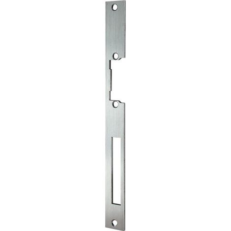 Têtière plate longue inox pour gâche électrique ESU 900 en 250 x 25 x 3 mm - Izyx