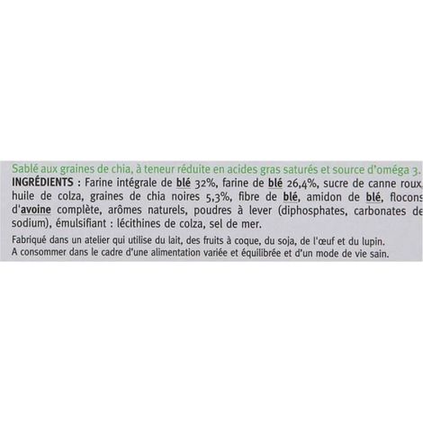 Sablés Nature Graines de Chia 132g (1/2)