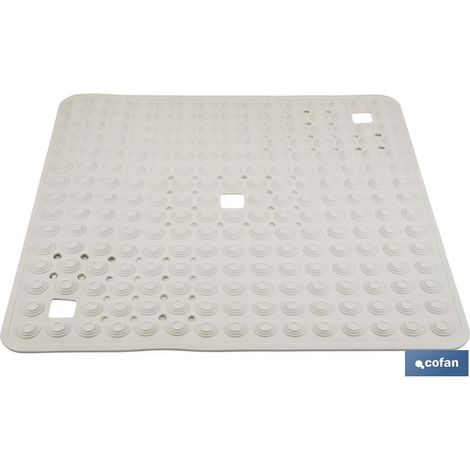 Tappetino antiscivolo con ventose 60 x 60 cm, gomma termoplastica, lavabile a 30 °C (1/4)
