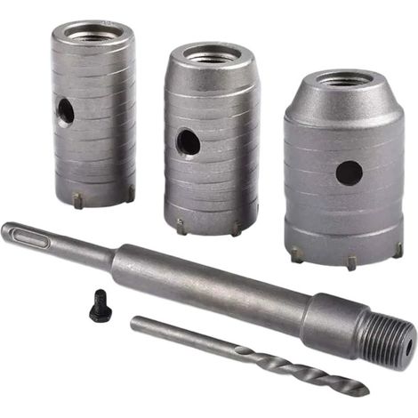 Set scies cloches trépan Ø30/40/50mm - Trépan béton 350mm SDS Plus - Tige extension - Pointe carbure - Professionnel (1/5)