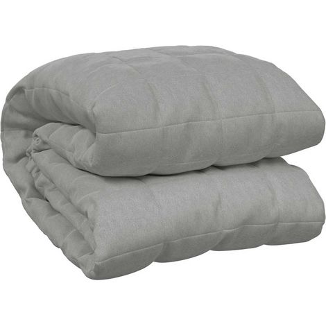 Couverture lestée Gris 155x220 cm 11 kg Tissu