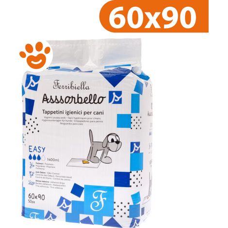 Ferribiella Assorbello Easy (60x90) Tappetini Igienici Assorbenti - Confezione 50 Tappetini - Tappetini Assorbenti