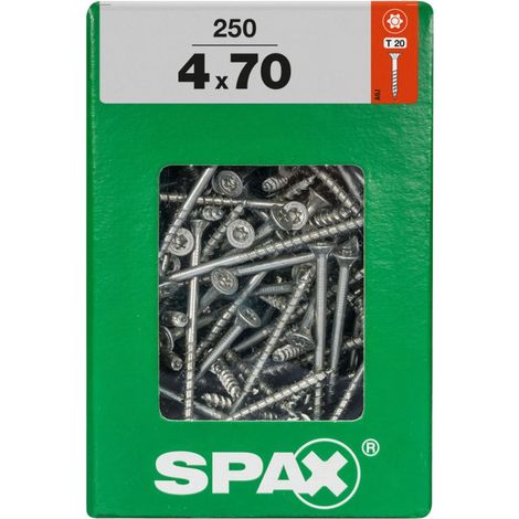 Spax Universalschrauben 4.0 x 70 mm TX 20 - 250 Stk. Holzschrauben