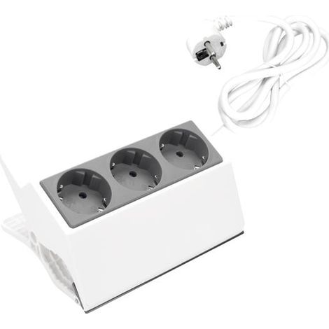 MULTIPLUG A CLIP A TRE VIE 3X1 SCHUKO CAVO 1,5MT