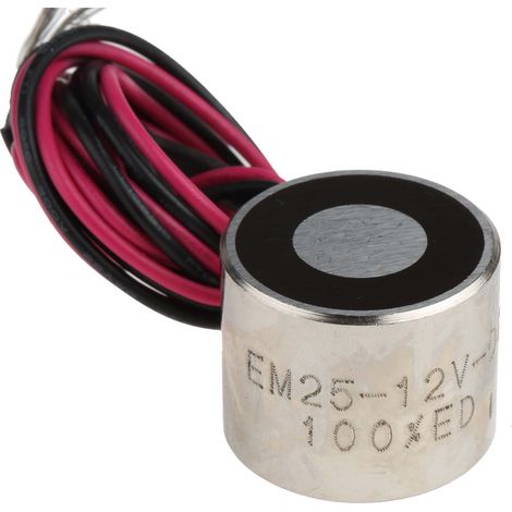 Aimant de porte pour contrôle d'accès RS PRO 12V c.c., 150N Diam 25mm ( Prix pour 1 ) (1/4)