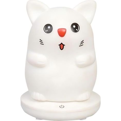 Veilleuse LED pour chats avec dégradé de couleurs, USB et silicone souple - Décoration idéale