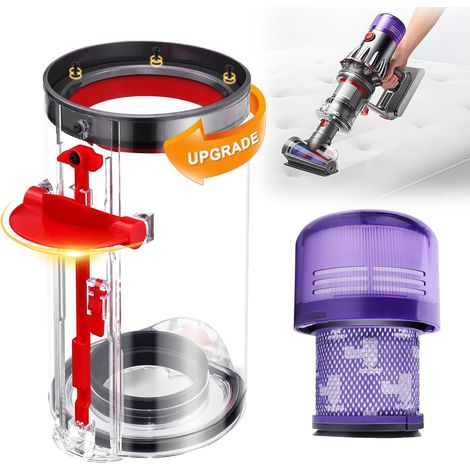 1 Bac à poussière pour aspirateur Dyson V11 V15 SV14 SV15 SV22 grande capacité pièces de rechange compatibilité modèles vis et batterie (1/5)