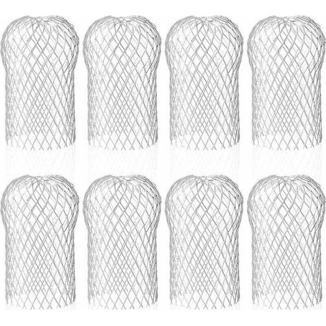 Lot de 8 Crapaudine de Gouttière en Aluminium, Filtres de Gouttière Flexible et Durable pour Maison Avant-toit Tuyau de Descen (1/5)