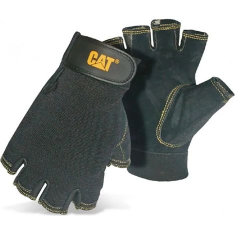Gants de travail Caterpillar cat012202m demi-doigts ajustables