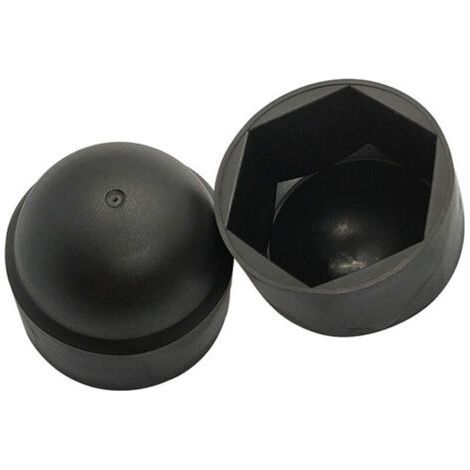 Lntyq 100 pièces - Cache vis écrou de protection M8 clef de 13 mm - plastique NOIR (1/3)