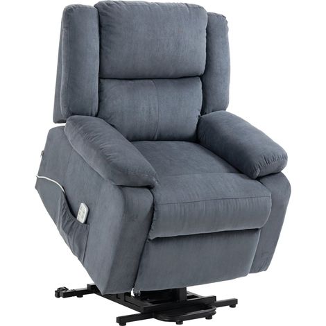 Sillón relax eléctrico con ayuda para levantarse, reclinable y mando, gris, 92x93x105 cm (1/5)