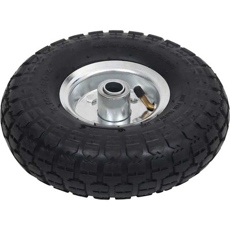 vidaXL Ruedas de carrito de sacos 2 unidades goma 4.10/3.50-4 (260x83) (1/2)