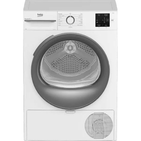 Beko – Sèche-linge à condensation 9 kg – Classe B – 64 dB – 15 programmes – Pompe à chaleur – Charge avant – Dimensions 846x598x607 mm