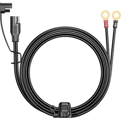 Câble de connexion à déconnexion rapide 12-24 V 18 AWG SAE 2 broches vers cosses à anneau torique pour chargeur de batterie (1/4)