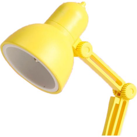Faltbare LED-Schreibtischlampe, Nachttischlampe mit abnehmbarem Magnetfuß, verstellbare Beleuchtung für Zuhause, Büro, zum Lesen, gelb