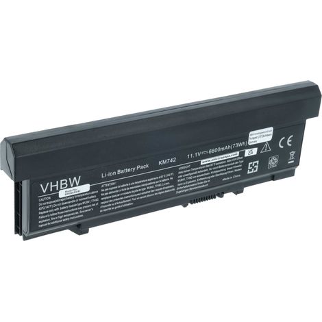 vhbw Akku Ersatz für Dell KM742, KM668, 312-0762, MT187, MT186, 451-10616, KM970, KM760, KM752, 312-0769 für Notebook (6600 mAh, 11,1 V, Li-Ion) (1/5)
