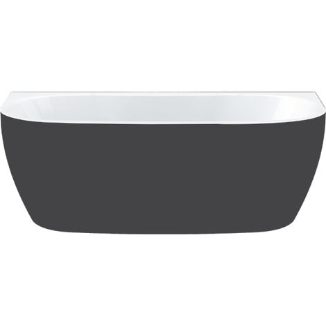 Baignoire semi îlot murale 170 x 75 LEDA Greta monoline noir