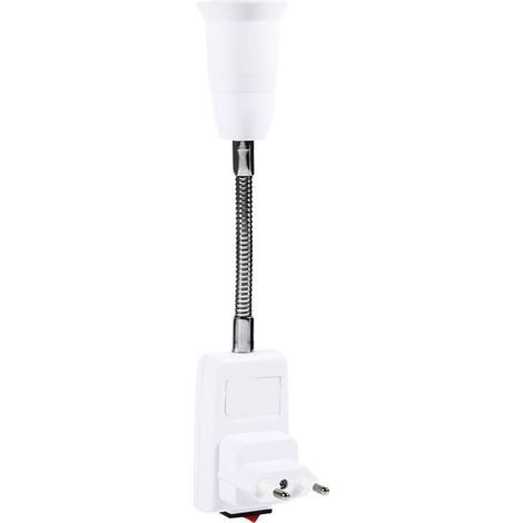 Jeffergarden E27 Support de Lampe Douille E27 Adaptateur Prise avec Interrupteur Métal (EU Plug)