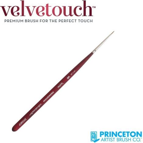 Pinceau - PRINCETON - P3950 - Mini traceur extra court 20/0 - Manche Velvetouch antidérapant - Mélange synthétique multi-surface (1/2)