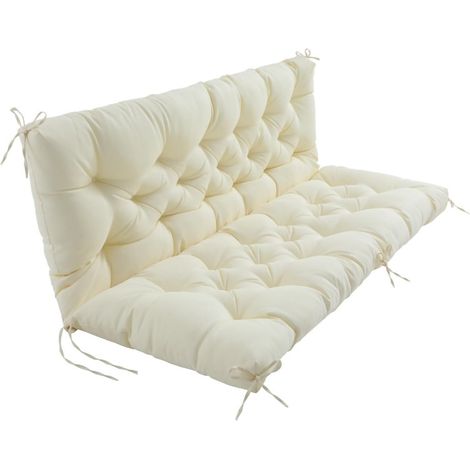 Garden Bench Cushions, Outdoor Bench Cushion, Garden Swing Seat Cushion, Hollywood Style Swing Seat Cushion (Beige, 150x50x50cm) (1/5)