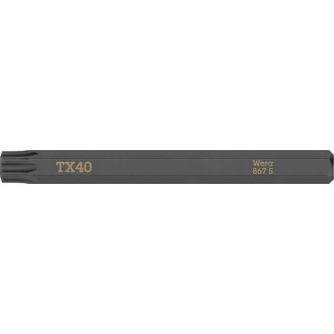 WERA Bit 867 S TORX 40 x 70 mm 1/4 ″ TORX 40 longueur 70 mm 5 pièces ( 4000827267 ) (1/5)