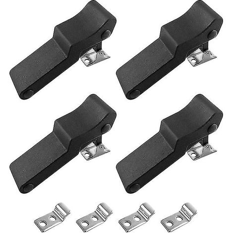 4 loquets de tiroir souples en caoutchouc noir pour glacière, compartiment de bateau, coffre de rangement pour Sportsman 70819 (1/5)