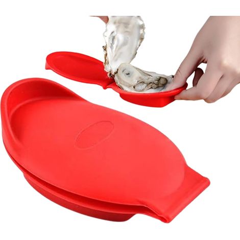 Pince à huîtres en silicone pour fruits de mer, outil d'écaillage des huîtres Shucker de coquillages sans danger en silicone - Outil de cuisine, outils de fruits de mer à contrôle facile pour la cui (1/5)