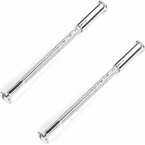 – Lot de 2 vis relieuse M4 sécables 35 à 65mm – Finition nickelée – Assemblage porte meuble – Pour bois dur et teck (1/3)