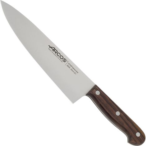 Cuchillo  de cocinero Arcos Palisandro  263400 de acero inoxidable Nitrum y mango de madera de Palisandro con hoja de 20 cm, y Funda Hoja (1/5)
