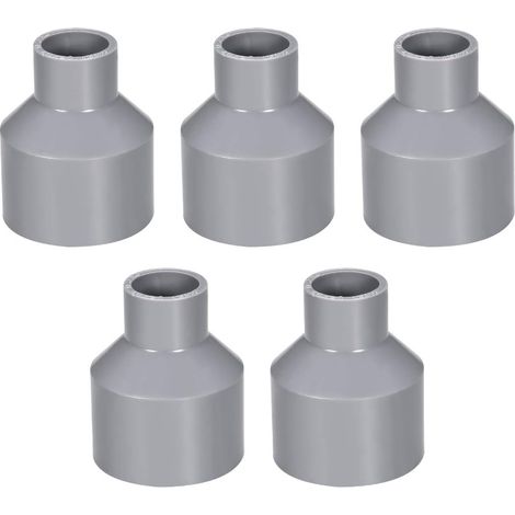 Réducteur de Tuyau PVC DWV Hub 40 Gris 20mm x 40mm Douille 5Pcs (1/3)