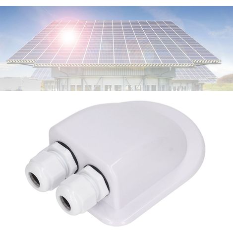 Boîte de jonction de câbles, support de montage solaire photovoltaïque, base blanche (1/5)