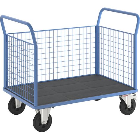 eurokraft pro, Chariot plate-forme, 3 parois grillagées hautes