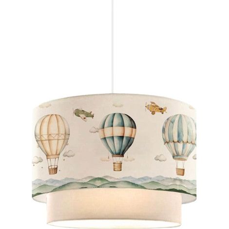 LumiKidz Balon Kinder-Deckenleuchte Beige 30x20 cm - Sichere Funktionale Beleuchtung Mit Verspieltem Ballon-Motiv (1/3)