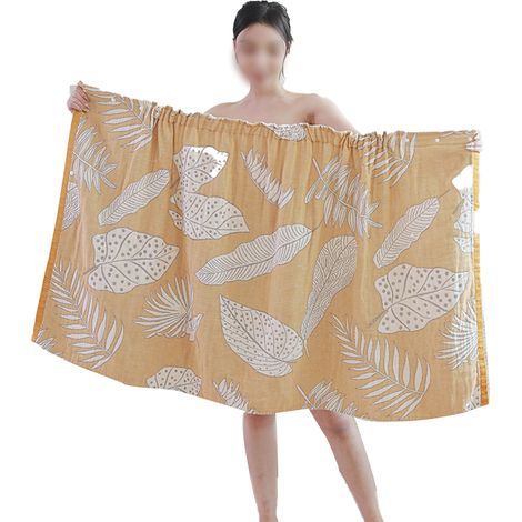 Bathrobe - Cotton - Adjustable Closure With Velcro And Buckle - Knee Length - For Women - 1 Piece (1/5)