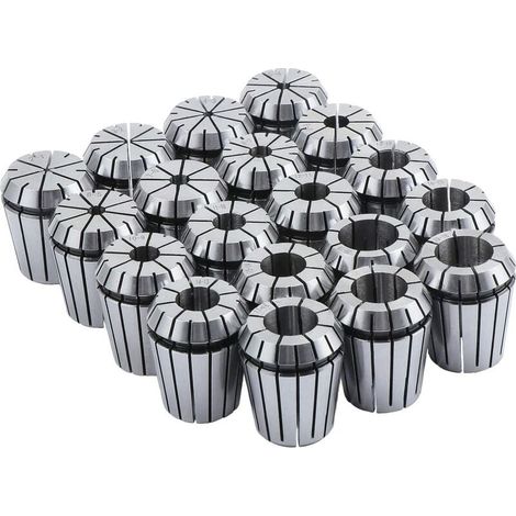 FOREHILL Lot de 19 pinces à ressort de précision ER32, 2 mm-20 mm, mandrin de serrage ER32 pour outil de gravure et de fraisage CNC (1/5)