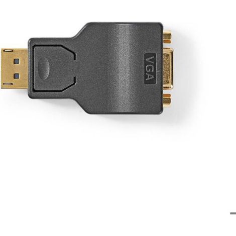 Adaptateur DisplayPort Mâle Vers VGA Femelle - Pour Vidéoprojecteur Et PC - Noir - 1 Pièce