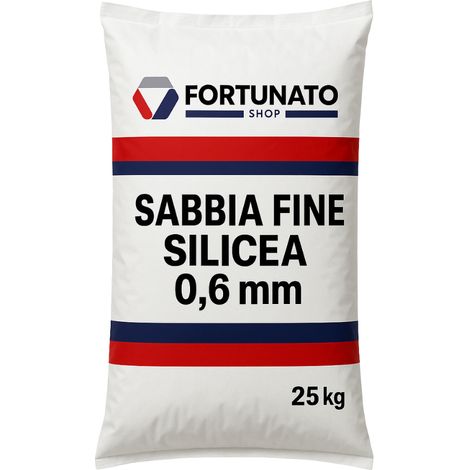 Sabbia silicea fine granulometria 01 mm finitura superfici sacco kg 25 (1/5)