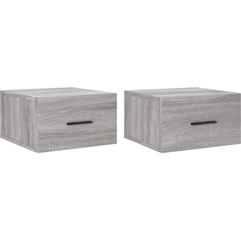 Maison Exclusive - Comodini a Muro 2 pz Grigio Sonoma 35x35x20 cm
