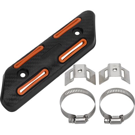 Protection thermique isolante pour pot d'échappement de motos, quads et SSV 4 temps (orange) (1/5)