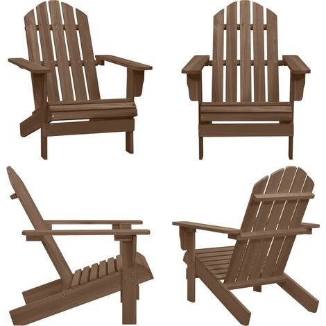 Chaise de jardin Bois Marron - Chaise de jardin vintage - Chaise de jardin marron (1/5)