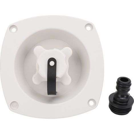 Ortviai Robinet d’alimentation en eau ville pour camping-car, fourgon aménagé, bateau – Blanc avec clapet anti-retour (1/5)