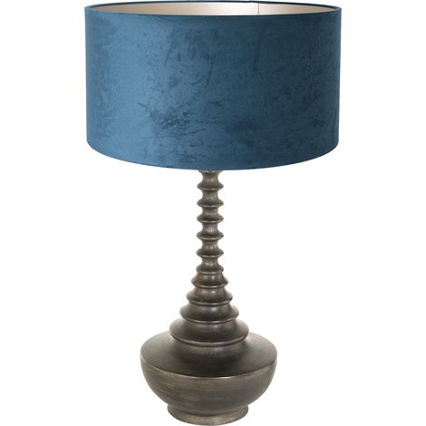 Anne Lighting - lampada da tavolo - Bois - nero - legno velluto -