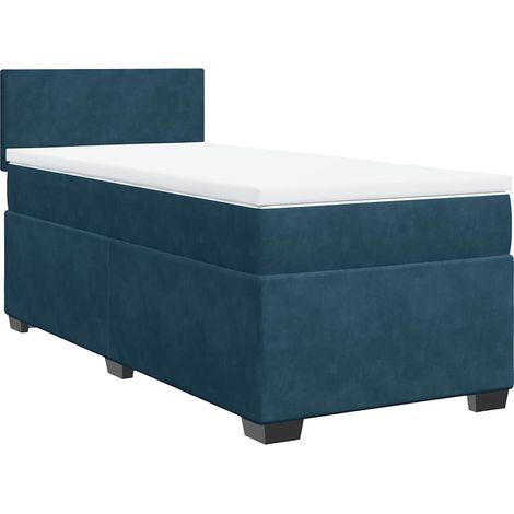 Maison Exclusive - Cama box spring con colchón terciopelo azul os (1/5)