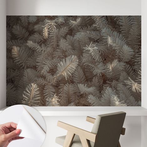 Papier peint adhésif décoratif pour chambre et salon Design moderne à poser facilement Branches givrées 104x70 cm (1/5)
