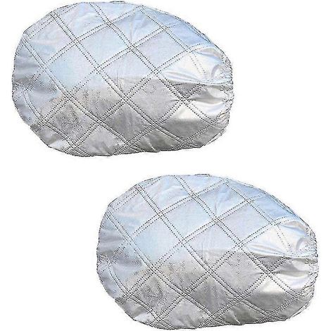1 paire de housses de rétroviseurs latéraux de voiture 33x27cm, protection pour rétroviseurs arrière de voiture, manchon de rétroviseur pour véhicule ordinaire (argent) (1/3)