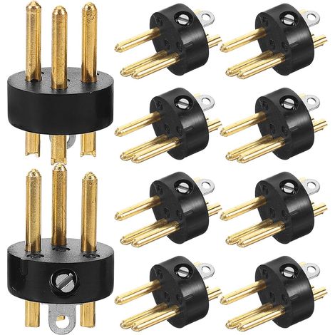 eurs XLR Mâles à 3 Broches en Métal et Abs Lot de 10 Prise Microphone Compatible, Adaptateurs pour Câble Audio et Haut-Parleur, Accessoires pour Microphones (1/5)