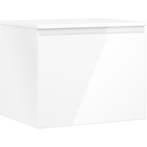 Mexen Orio mobiletto da bagno sottolavabo 60 cm con piano, 1 cassetto, bianco lucido - 91A10-06047-1-BFC00 (1/5)