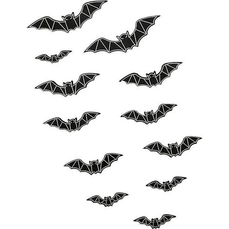 40 Stück leuchtende Fledermaus-Aufkleber für Halloween-Dekorationen (1/3)