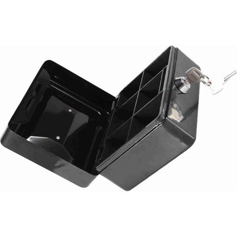 Mini Portable Iron Security Box with Key Lock, 6 Compartments, for Home, Office and Travel (1/5)